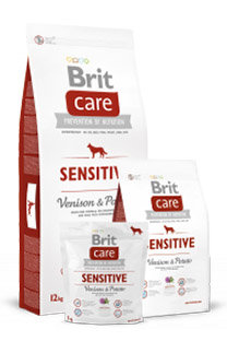 Brit Care Venison Sensitive для чувствительных собак всех пород оленина с картофелем