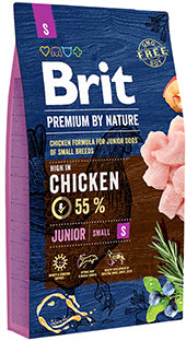 Brit Premium by Nature Junior S для молодых собак мелких пород  1кг