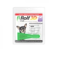 (LL) R402 ROLF CLUB 3D Капли д/собак до 4кг от блох и клещей *20