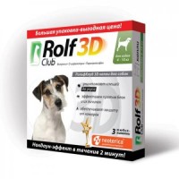 (LL) R445 ROLF CLUB 3D Капли д/собак 4-10кг от клещей, блох и комаров 3 пипетки*30