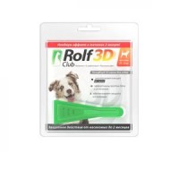 (LL) R404 ROLF CLUB 3D Капли от блох и клещей д/собак 10-20кг *20