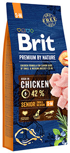 Brit Premium by Nature Senior S+M для пожилых собак мелких и средних пород