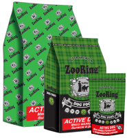 ZooRing корм для собак, Active Dog (Актив Дог)  мясо молодых бычков  и рис. 26/15 , 2 кг