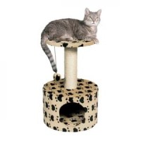 *TRIXIE 43705 Домик для кошки "Toledo", "кошачьи лапки", высота 61 см, сер.