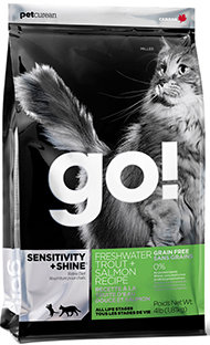 GO! NATURAL HOLISTIC Беззерновой длявзрослых кошек с Форелью и Лососем для чувст. Пищеварения