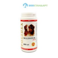 0979 POLIDEX Мультивитум плюс поливитаминно-минеральный комплекс д/щенков и собак мелких и средних пород 500таб.*8