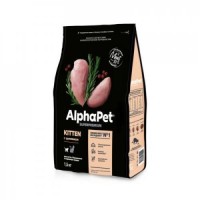 ALPHAPET SUPERPREMIUM 1,5 кг сухой корм для котят, беременных и кормящих кошек с цыпленком