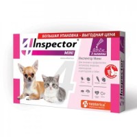 (LL) 0624/I220 INSPECTOR Mini Капли д/кошек и собак 0,5-2кг от внешних и внутренних паразитов 3пипетки *12