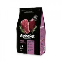 ALPHAPET SUPERPREMIUM 1,5 кг сухой корм для взрослых домашних кошек и котов с говядиной и печенью
