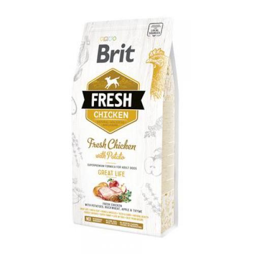 Brit Fresh Adult Chicken with Potato для собак Курица и Картофель