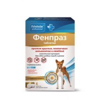 (LL) 632279/1175 Пчелодар Pchelodar Professional Фенпраз антигельминтные таблетки для собак. (1таб. на 8кг) 6 таб.*50