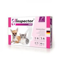 (LL) I200 INSPECTOR Мини Капли д/кошек и собак от 0,5-2кг внешних и внутренних паразитов*16