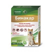 (LL) 632316/1076 Пчелодар Pchelodar Professional Бинакар для средних пород собак капли на холку от блох и клещей (1 пипетка на 10 кг) 4х1мл*50