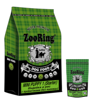 ZooRing корм для собак, Mini Puppy 1 Starter (Мини Паппи 1 Стартер) Индейка и рис 20кг