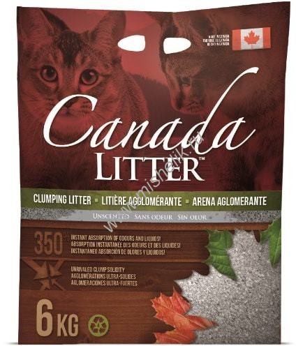 CANADA LITTER 6 кг комкующийся наполнитель для кошачьих туалетов неароматизированный