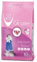 VAN CAT Baby Powder 10 кг комкующийся наполнитель для кошачьих туалетов без пыли с ароматом детской присыпки