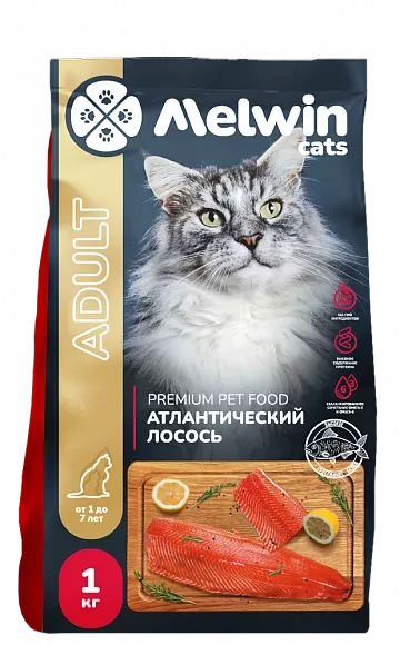Melwin  2,5кг для кошек с атлантическим лососем