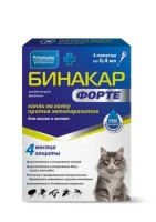 (LL) 636628/1226 Пчелодар Pchelodar Professional Бинакар форте капли на холку для кошек и котят (4 пипетки по 0,4 мл)*20