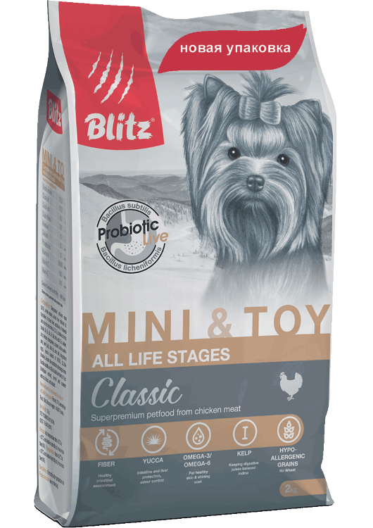 BLITZ сухой корм для собак миниатюрных и мелких пород