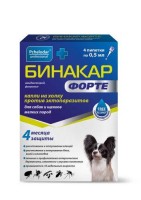 (LL) 636659/1228 Пчелодар Pchelodar Professional Бинакар форте капли на холку для собак и щенков мелких пород (4 пипетки по 0,5 мл)*20
