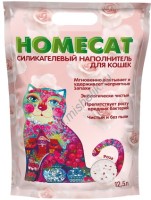 HOMECAT Роза 12,5 л силикагелевый наполнитель для кошачьих туалетов с ароматом розы