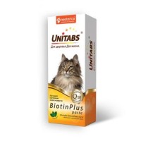 U305 UNITABS BiotinPlus Паста с Биотином и Таурином для кошек 150гр *12