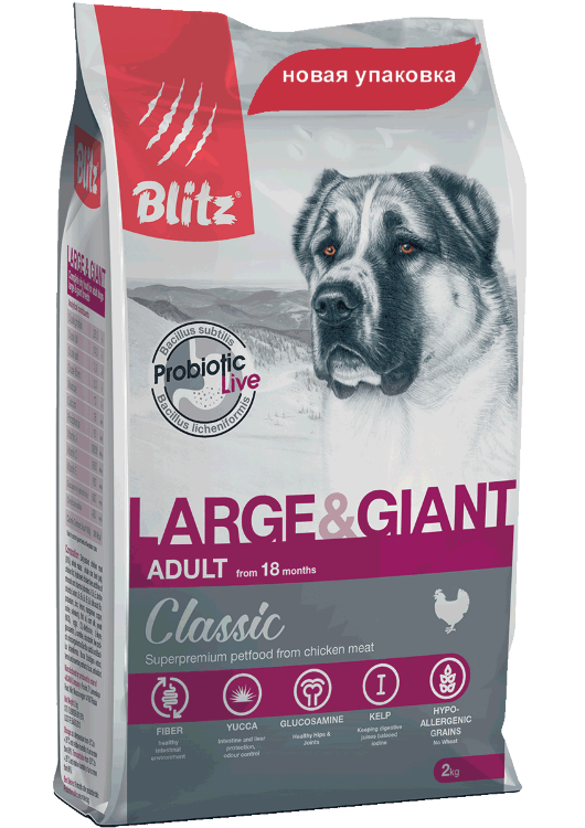BLITZ сухой корм для собак крупных и гигантских пород