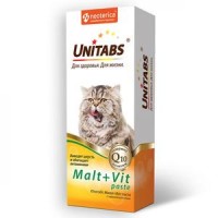 U309 UNITABS Malt+Vit Паста с Таурином для кошек 148гр *12