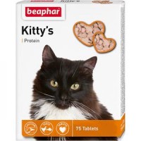 12510 Беафар Витамины для кошек с протеином Kitty`s+Protein сердечки, 75шт.*12/144