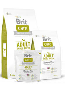 Brit Care Adult Small Breed для взрослых собак Мелких пород, ягненок с рисом