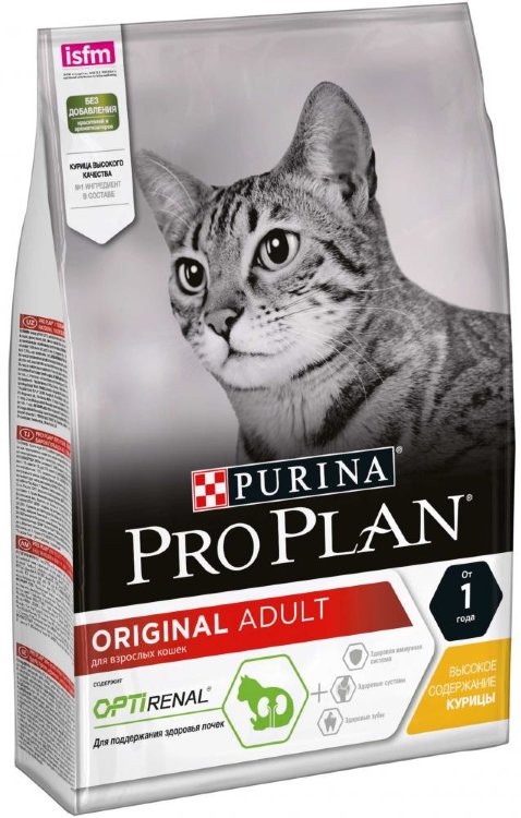 Purina Pro Plan Original корм для кошек с курицей 