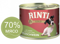 RINTI GOLD mit Wildschwein Дикий кабан Влажный корм для собак  0,185 кг