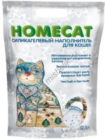 HOMECAT Морозная свежесть 12,5 л силикагелевый наполнитель для кошачьих туалетов с ароматом морозной свежести