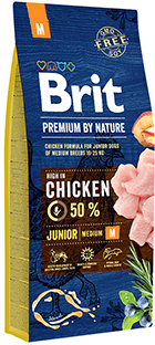 Brit Premium by Nature Junior M для молодых собак средних пород
