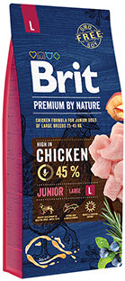 Brit Premium by Nature Junior L для молодых собак крупных пород 15кг