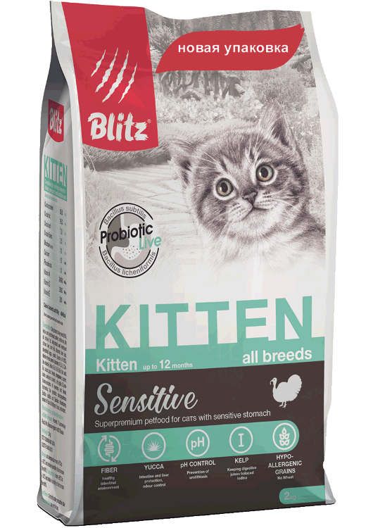 BLITZ сухой корм для котят, беременных и кормящих кошек