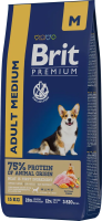 Brit Premium Dog Adult Medium для взрослых собак средних пород 15 кг