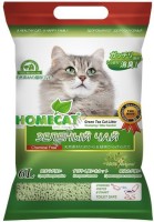 HOMECAT Ecoline Зеленый чай 6 л комкующийся наполнитель для кошачьих туалетов с ароматом зеленого чая