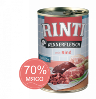 RINTI KENNERFLEISCH JUNIOR + Rind Юниор Говядина для юниоров Влажный корм для собак   0,4 кг