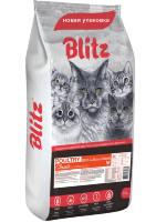 BLITZ сухой корм для взрослых кошек Домашняя птица 10 кг