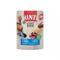 RINTI LEICHTE BEUTE Rind Pur + Geflgelherzen Говядина и птичьи сердечки Пауч Влажный корм для собак 0,4 кг