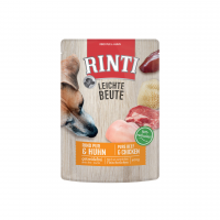 RINTI LEICHTE BEUTE Rind Pur + Huhn Говядина и курица Пауч Влажный корм для собак  0,4 кг