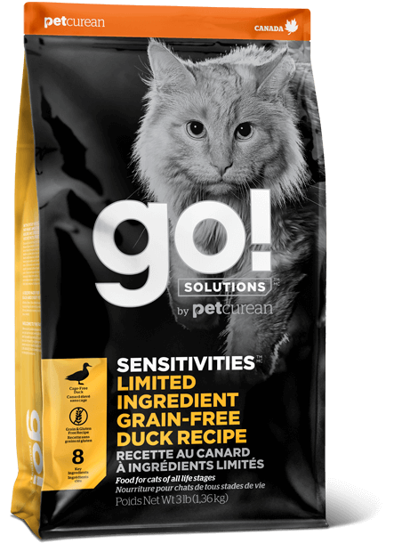 Корм для котят и кошек GO! Sensitivities Limited Ingredient беззерновой, при чувствительном пищеварении, с уткой