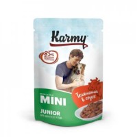 KARMY 7930/8094 Mini Junior пауч для щенков мелких пород Телятина в соусе 80гр