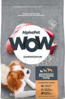 ALPHAPET WOW SUPERPREMIUM 500 гр сухой корм для взрослых собак мелких пород с индейкой и рисом