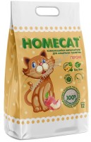 HOMECAT Ecoline Персик 12 л комкующийся наполнитель для кошачьих туалетов с ароматом персика