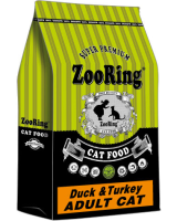 ZooRing корм для кошек Adult Cat Duck&Turkey (Утка и индейка), 350 гр