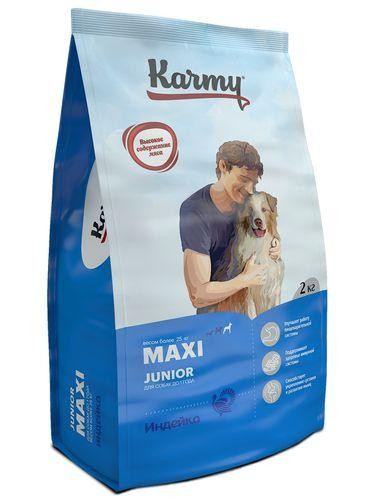 KARMY 7038/5192 сухой корм  Макси Юниор для щенков крупных пород Индейка 2кг