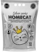 HOMECAT SILVER SERIES 3 кг комкующийся наполнитель премиум для кошачьих туалетов