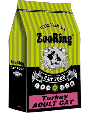 ZooRing корм для кошек Adult Cat Turkey (Индейка), 350 гр
